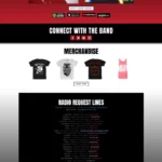 Desktop layout preview of the Code Red Riot band website