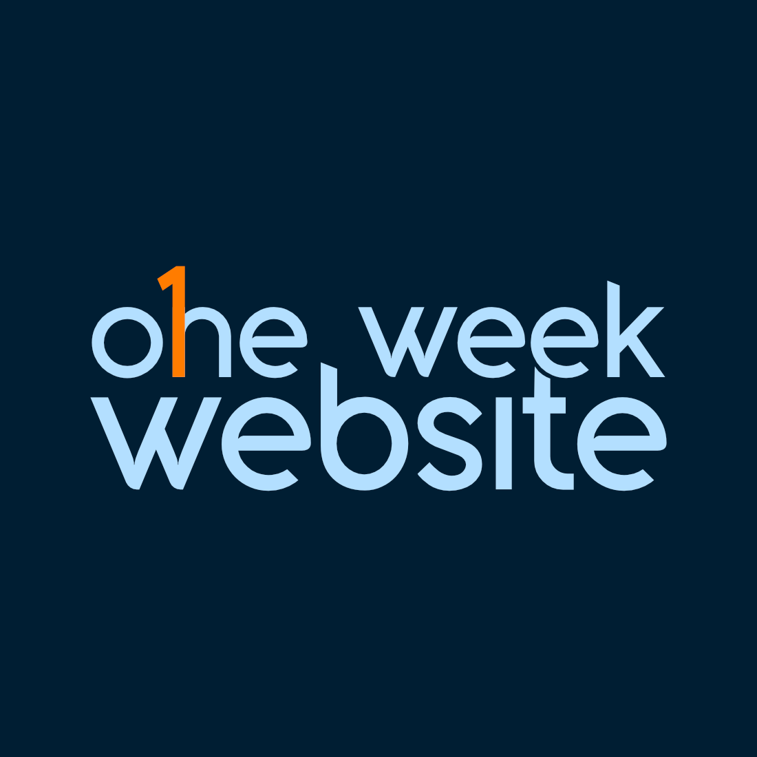one week website dark bg square