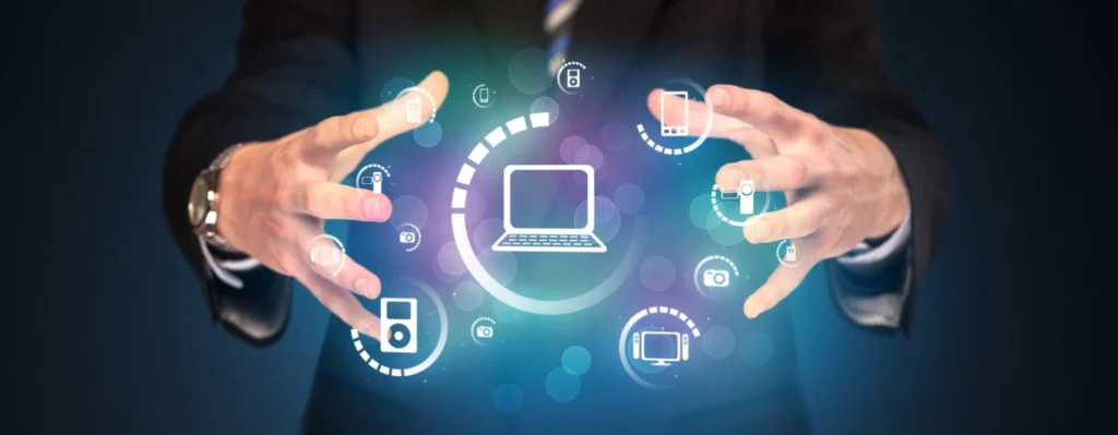 Hands holding together website development and hosting